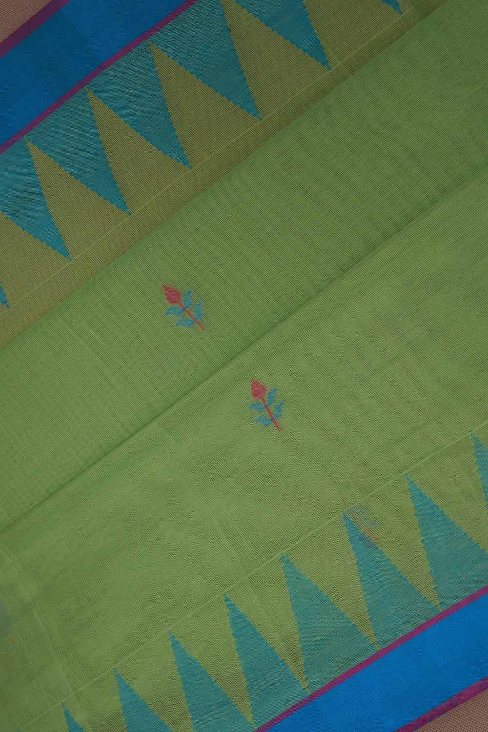 Image of South Cotton Mint Green Saree
